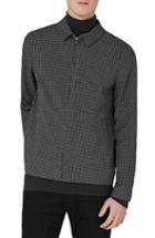 Women's Topman Gingham Harrington Jacket - Grey