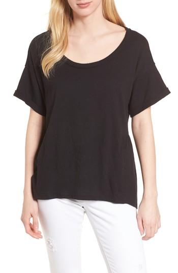 Women's Caslon Back Peplum Tee - Black