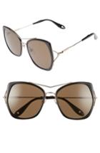 Women's Givenchy 7031/s Airy 55mm Oversized Sunglasses - Black/ Gold