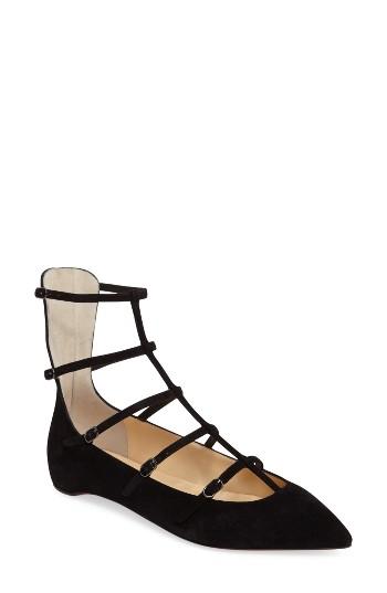 Women's Christian Louboutin Toerless Muse Flat Us / 36eu - Black