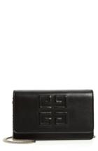 Givenchy Emblem Lambskin Leather Crossbody Bag - Black
