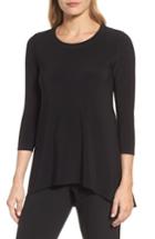 Women's Anne Klein New York High/low Knit Top - Black