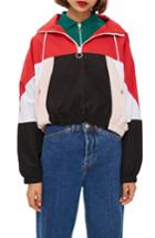 Women's Topshop Overhead Colorblock Windbreaker Jacket