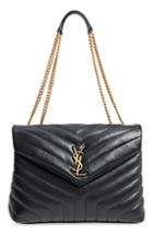 Saint Laurent Medium Loulou Matelasse Calfskin Leather Shoulder Bag -