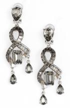 Women's Oscar De La Renta Intertwined Baguette Crystal Earrings