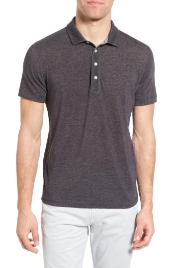 Men's Billy Reid Grant Trim Fit Polo, Size - Black