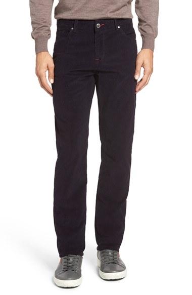 Men's Bugatchi Slim Fit Corduroy Pants - Purple