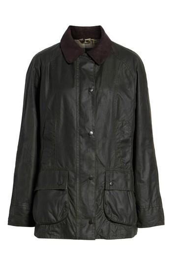 Women's Barbour Beadnell Waxed Cotton Jacket Us / 20 Uk - Green