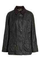 Women's Barbour Beadnell Waxed Cotton Jacket Us / 20 Uk - Green