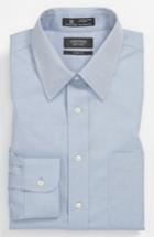 Men's Nordstrom Men's Shop Smartcare(tm) Classic Fit Solid Dress Shirt .5 35 - Blue (online Only)