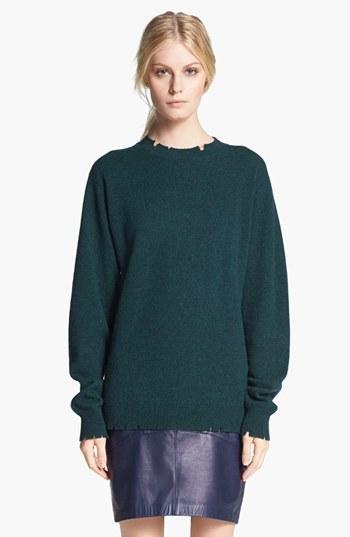 T By Alexander Wang Distressed Wool Blend Sweater