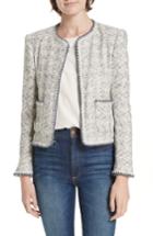 Women's Rebecca Taylor Speckled Tweed Jacket - Grey