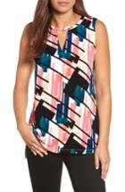 Women's Chaus Abstract Exhibit Keyhole Top
