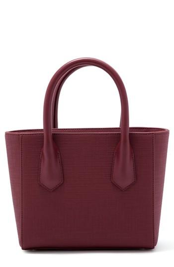 Dagne Dover Petite Signature Coated Canvas Tote - Burgundy