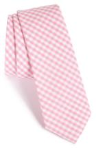 Men's The Tie Bar Check Cotton Tie, Size - Pink (online Only)