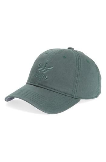 Women's Adidas Originals Relaxed Strap-back Cap - Green