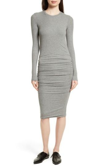 Women's Atm Anthony Thomas Melillo Ribbed Stretch Jersey Dress - Grey