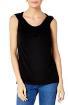 Women's Michael Stars Draped Jersey Tank, Size - Black