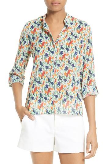 Women's Alice + Olivia Eloise Stretch Silk Blouse