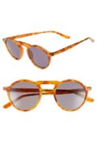 Men's Smoke X Mirrors Letter 49mm Round Sunglasses - Ginger Tortoise/ Grey