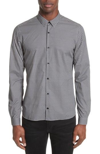 Men's The Kooples Geometric Print Woven Shirt
