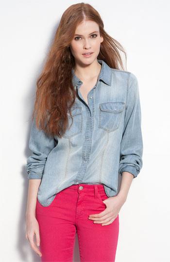 Trouve Faded Denim Shirt