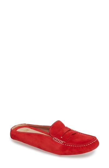 Women's Johnston & Murphy Myah Penny Loafer Slide .5 M - Red