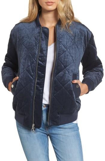 Women's 7 For All Mankind Boyfriend Bomber Jacket - Blue