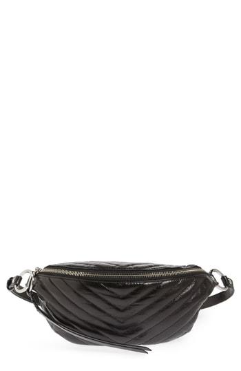 Rebecca Minkoff Edie Leather Belt Bag - Black