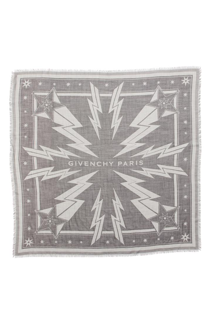 Women's Givenchy Iconic Flash Jacquard Silk & Wool Shawl
