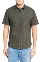 Men's Maker & Company Palm Herringbone Print Sport Shirt