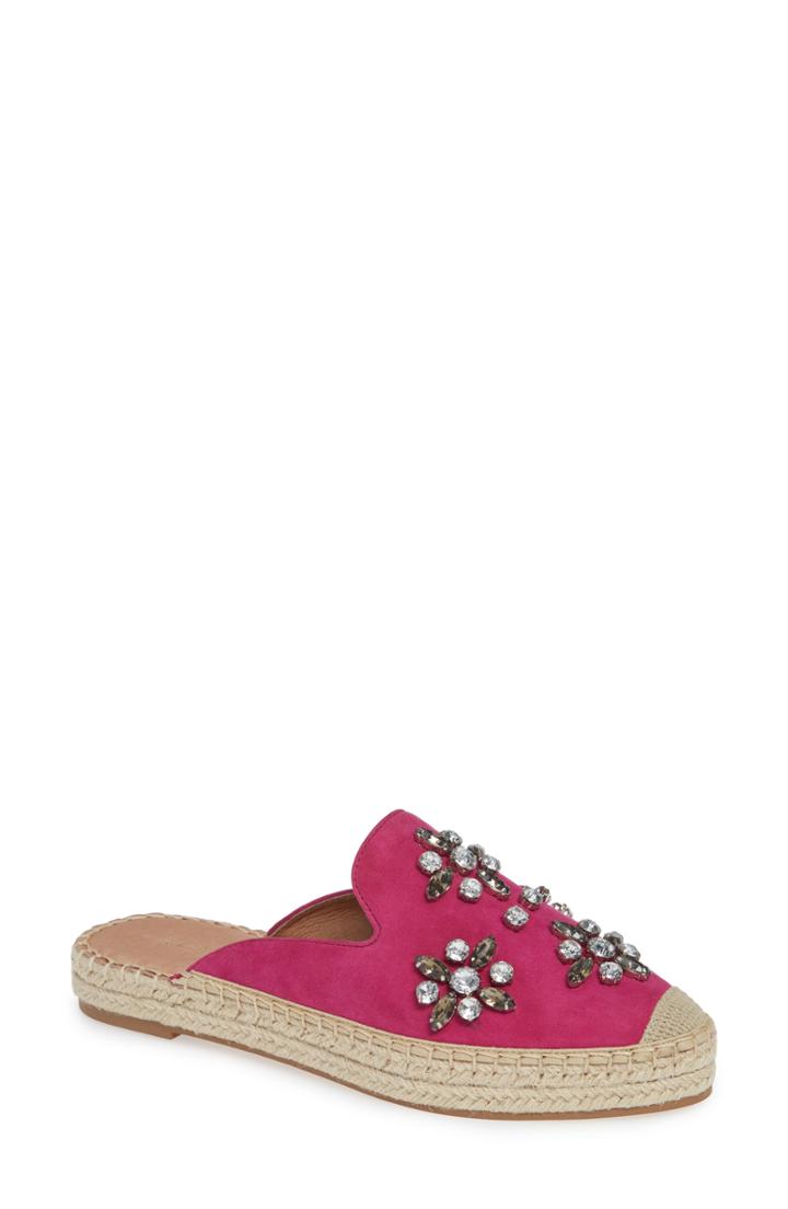 Women's Halogen Blythe Embellished Espadrille Mule .5 M - Pink