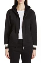 Women's Moncler Logo Cuff Hoodie - Black