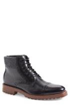 Men's J & M 1850 'karnes' Brogue Cap Toe Boot .5 M - Black