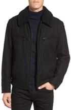 Men's Marc New York Concord Faux Shearling Aviator Jacket, Size - Black