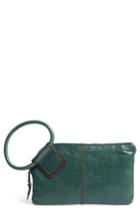 Hobo Sable Calfskin Leather Clutch - Green