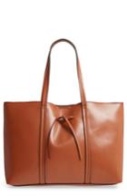 Sole Society Oversize City Faux Leather Tote - Brown