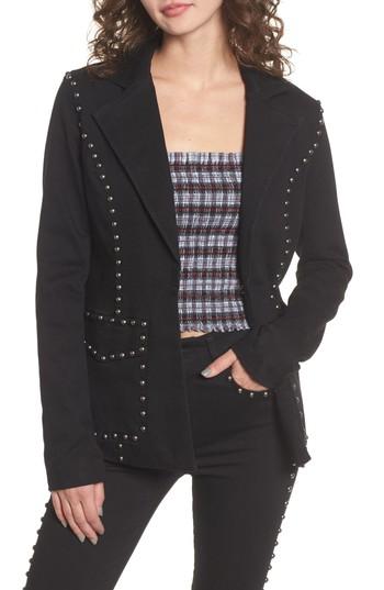 Women's Afrm Studded Blazer - Black