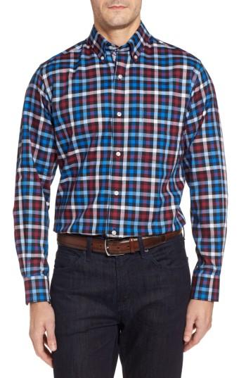 Men's Tailorbyrd Brusly Regular Fit Gingham Sport Shirt - Black