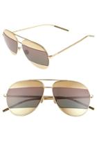 Women's Dior Split 59mm Aviator Sunglasses - Rose Gold/ Gray Rose