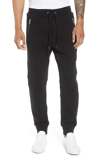 Men's The Kooples Classic Slim Fit Fleece Joggers - Black