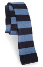 Men's Boss Stripe Knit Silk Tie, Size - Blue