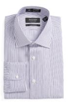 Men's Nordstrom Men's Shop Smartcare(tm) Traditional Fit Check Dress Shirt 36 - Purple