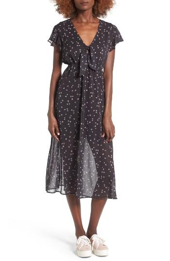 Women's Love, Fire Tie Front Midi Dress