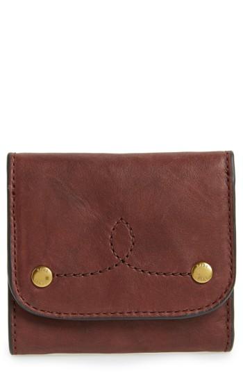 Women's Frye Medium Campus Rivet Leather Wallet - Brown