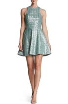 Women's Dress The Population 'ginger' Sequin Fit & Flare Dress - Green