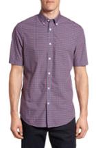 Men's Nordstrom Men's Shop Regular Fit Plaid Sport Shirt, Size - Blue