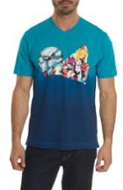 Men's Robert Graham Into The Wind Knit Graphic T-shirt, Size - Blue/green