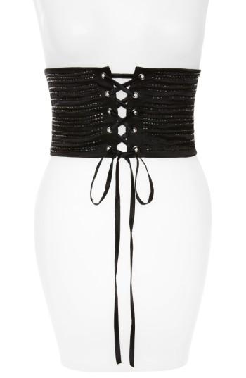 Women's New Friends Colony Beaded Silk Corset Belt
