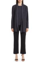 Women's St. John Collection Milano Knit Side Slit Crop Pants - Black